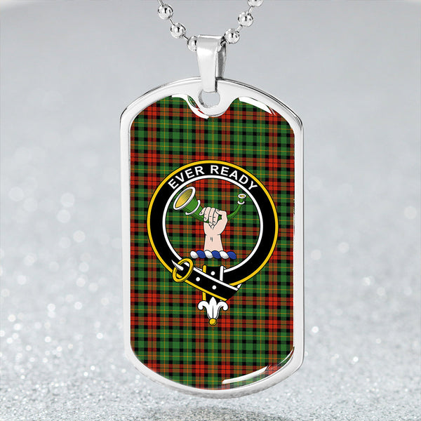 Burns Heritage Ancient Clan Badge Classic Tartan Dog Tag Necklace