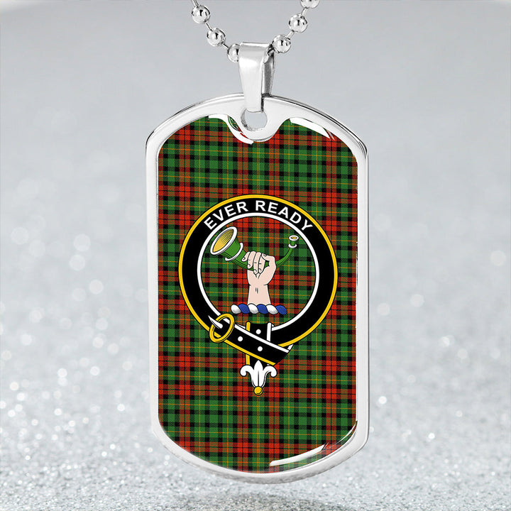 Burns Heritage Ancient Clan Badge Classic Tartan Dog Tag Necklace