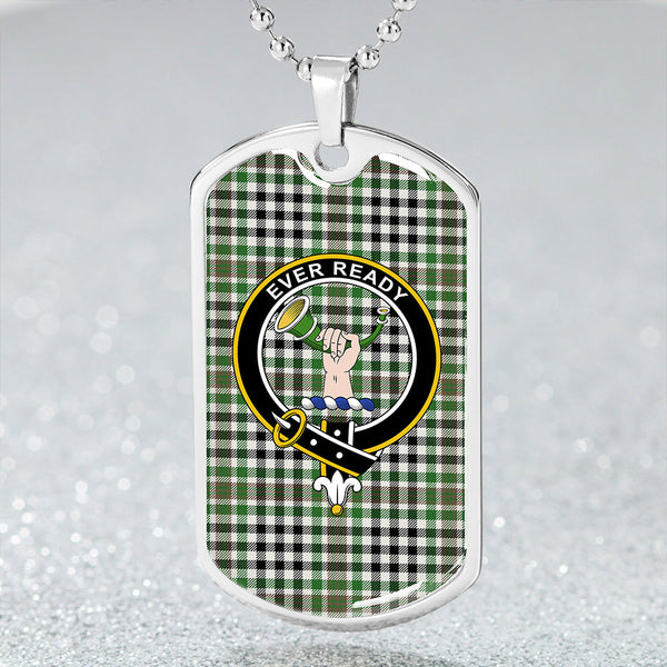 Burns Heritage Check Ancient Clan Badge Classic Tartan Dog Tag Necklace