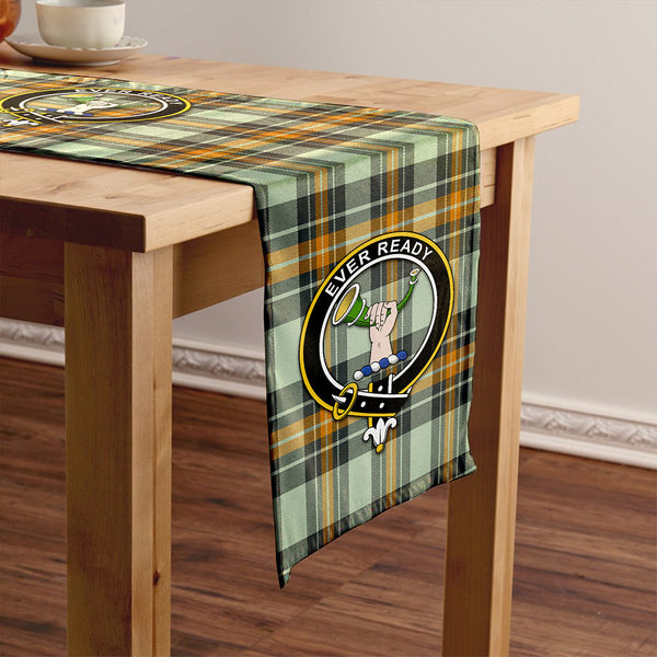 Burns Modern Clan Badge Tartan Table Runner