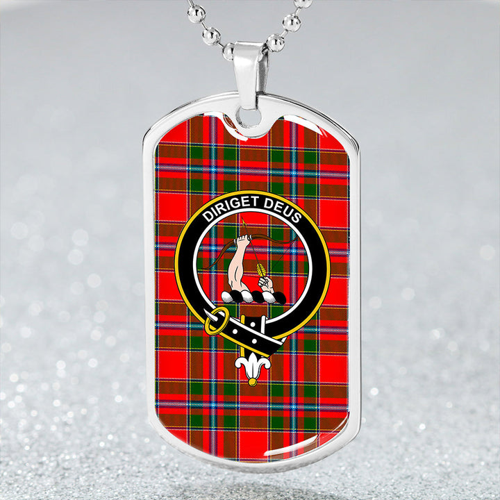 Butter Clan Badge Classic Tartan Dog Tag Necklace