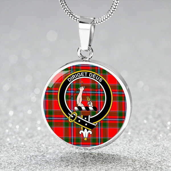 Butter Clan Badge Tartan Classic Circle Necklace