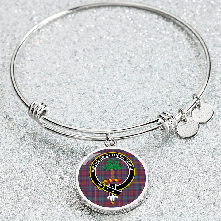 Cairns of Finavon Weathered Clan Badge Tartan Classic Circle Bangle