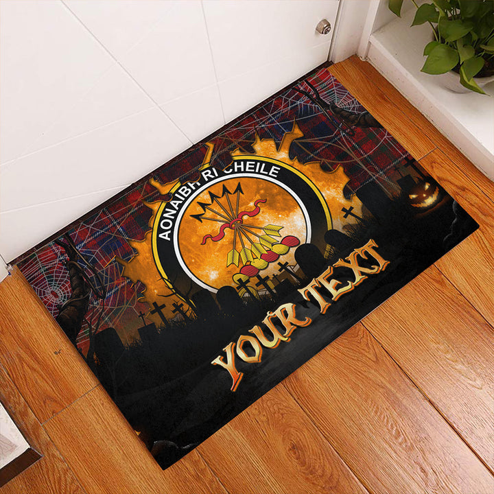 Cameron of Locheil Modern 2 Clan Badge Tartan Personalize Doormat Happy Halloween Style