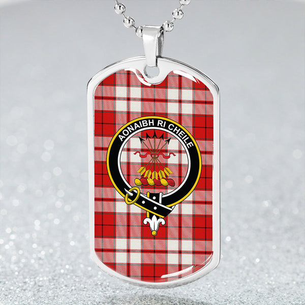 Cameron Hose Modern 2 Clan Badge Classic Tartan Dog Tag Necklace