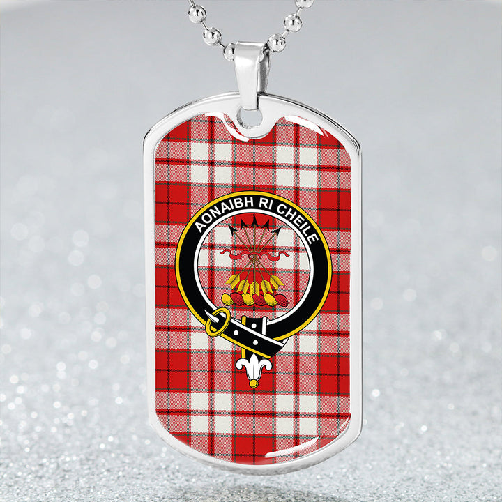 Cameron Hose Modern 2 Clan Badge Classic Tartan Dog Tag Necklace