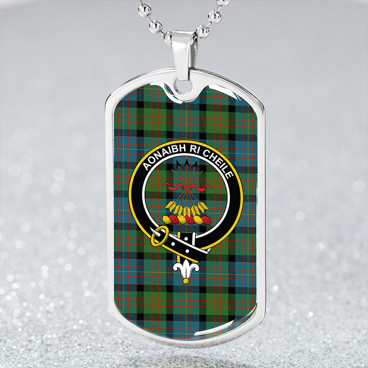 Cameron of Erracht Ancient 2 Clan Badge Classic Tartan Dog Tag Necklace