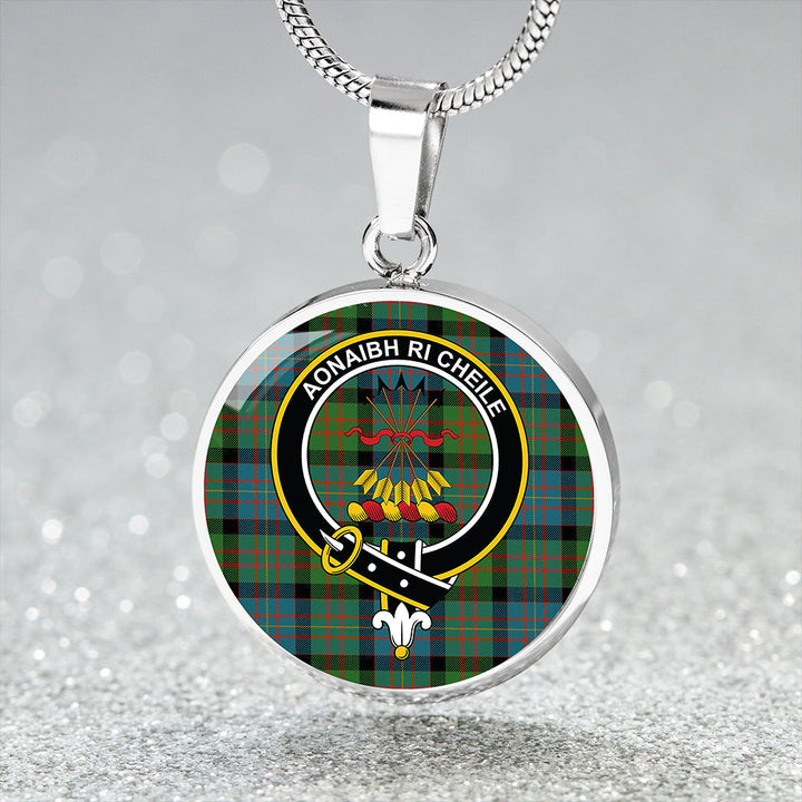 Cameron of Erracht Ancient 2 Clan Badge Tartan Classic Circle Necklace