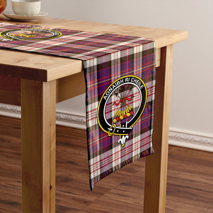 Cameron of Erracht Dress #2 Weathered 2 Clan Badge Tartan Table Runner