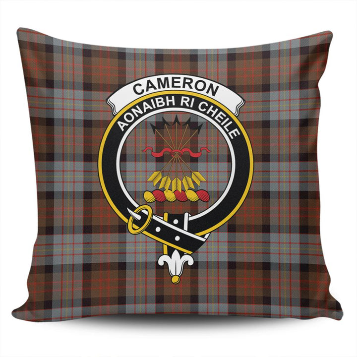 Cameron of Erracht Weathered Tartan Classic Crest Pillow Cover