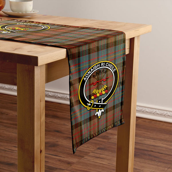 Cameron of Erracht Weathered 2 Clan Badge Tartan Table Runner