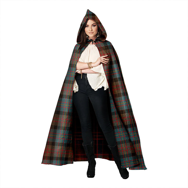 Cameron of Erracht Weathered 2 Clan Badge Tartan Hooded Cloak