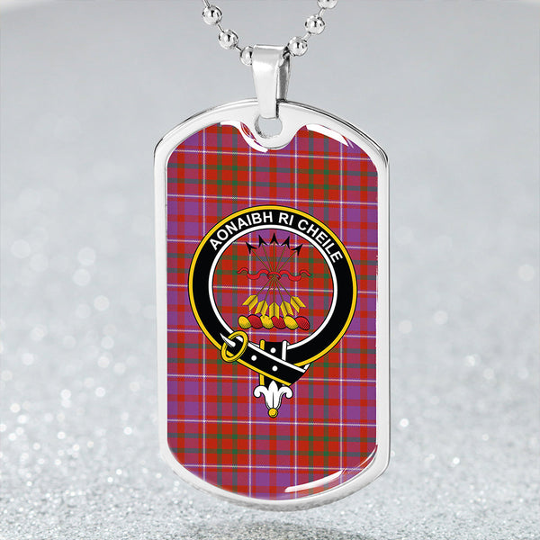 Cameron of Locheil Ancient 2 Clan Badge Classic Tartan Dog Tag Necklace