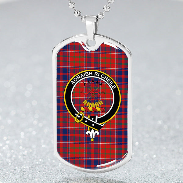 Cameron of Locheil Modern 2 Clan Badge Classic Tartan Dog Tag Necklace