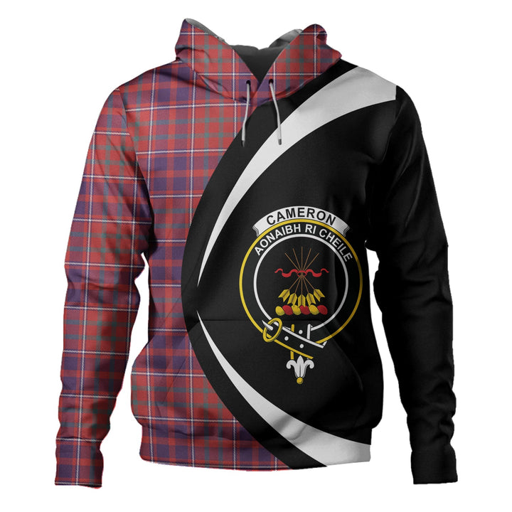 Cameron of Locheil Weathered 2 Clan Badge Tartan Hoodie Circle Style