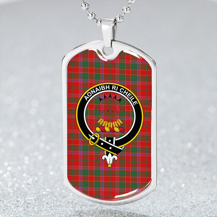 Cameron of Lochiel #2 Modern 2 Clan Badge Classic Tartan Dog Tag Necklace