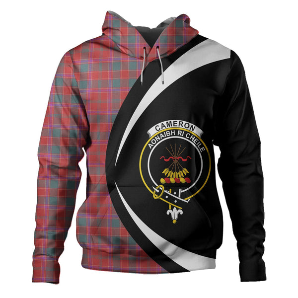Cameron of Lochiel #2 Weathered 2 Clan Badge Tartan Hoodie Circle Style