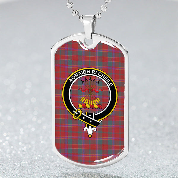 Cameron of Lochiel #2 Weathered 2 Clan Badge Classic Tartan Dog Tag Necklace