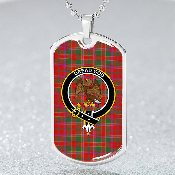 Cameron of Lochiel #2 (Munro #2) Modern Clan Badge Classic Tartan Dog Tag Necklace