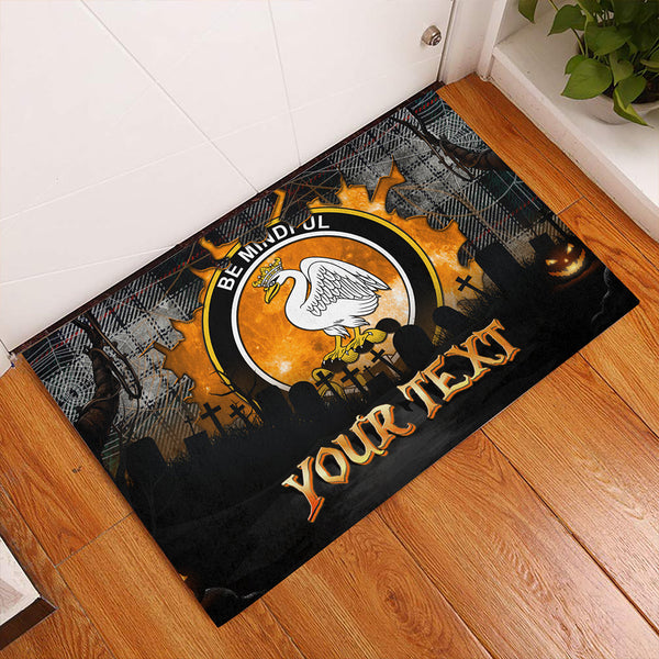 Campbell of Cawdor Dress Modern 2 Clan Badge Tartan Personalize Doormat Happy Halloween Style