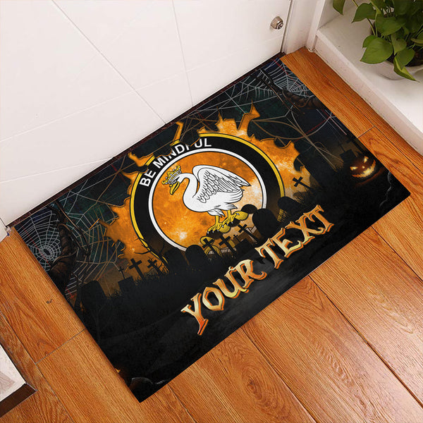 Campbell of Cawdor Modern 2 Clan Badge Tartan Personalize Doormat Happy Halloween Style