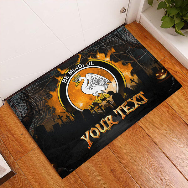 Campbell of Cawdor Weathered 2 Clan Badge Tartan Personalize Doormat Happy Halloween Style