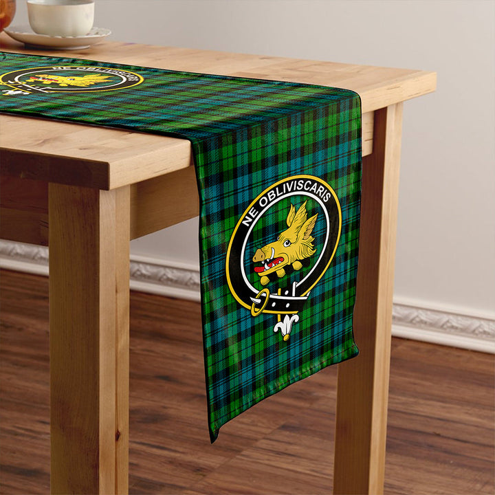 Campbell Ancient 2 Clan Badge Tartan Table Runner