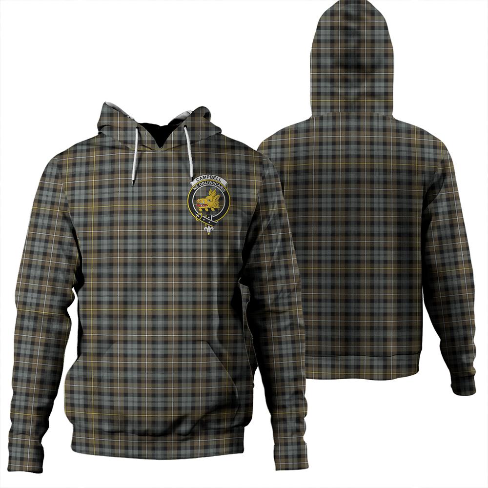 Campbell Argyll Weathered Tartan Classic Crest Hoodie