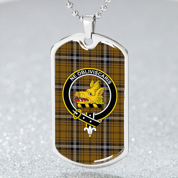 Campbell Camel Ancient 2 Clan Badge Classic Tartan Dog Tag Necklace