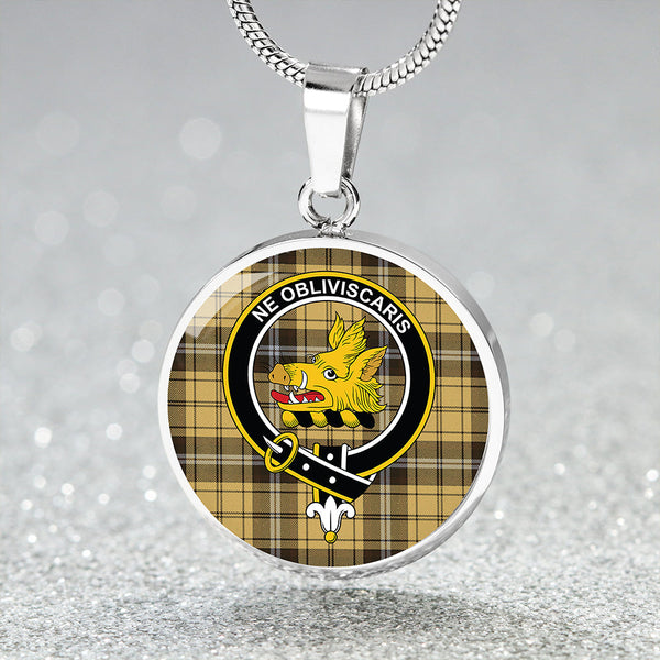 Campbell Camel Weathered 2 Clan Badge Tartan Classic Circle Necklace