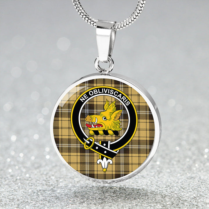 Campbell Camel Weathered 2 Clan Badge Tartan Classic Circle Necklace