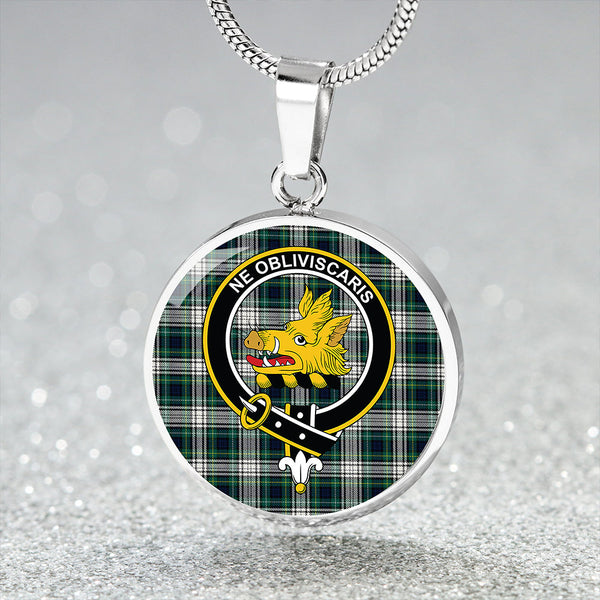 Campbell Dress Modern 2 Clan Badge Tartan Classic Circle Necklace