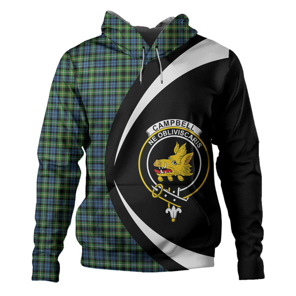 Campbell of Argyll 1815 Ancient 2 Clan Badge Tartan Hoodie Circle Style