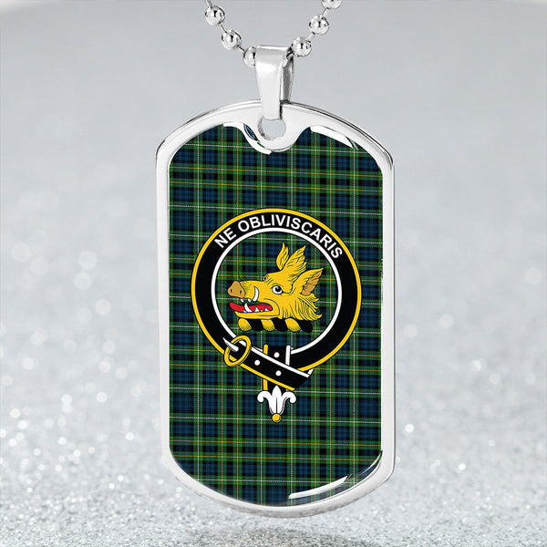 Campbell of Argyll 1815 Modern 2 Clan Badge Classic Tartan Dog Tag Necklace