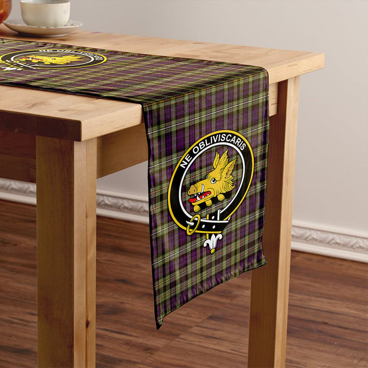 Campbell of Argyll 1815 Weathered 2 Clan Badge Tartan Table Runner