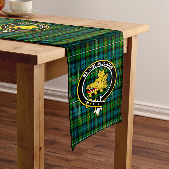 Campbell of Argyll Ancient 2 Clan Badge Tartan Table Runner