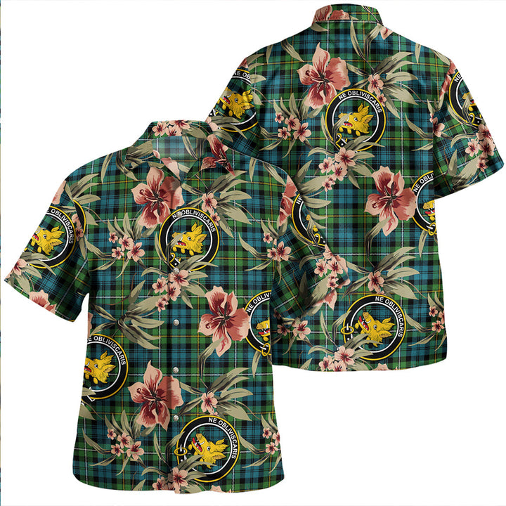 Campbell of Argyll Ancient 2 Clan Badge Tartan Aloha Hawaiian Shirt Tropical Old Style