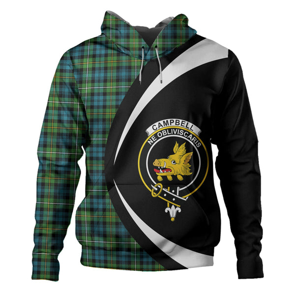 Campbell of Argyll Ancient 2 Clan Badge Tartan Hoodie Circle Style