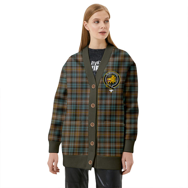 Campbell of Argyll Weathered 2 Clan Badge Tartan V-neck Cardigan