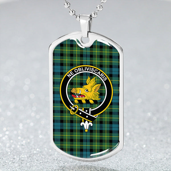 Campbell of Breadalbane 1819 Ancient 2 Clan Badge Classic Tartan Dog Tag Necklace