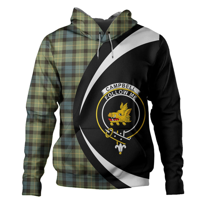 Campbell of Breadalbane 1819 Weathered 2 Clan Badge Tartan Hoodie Circle Style