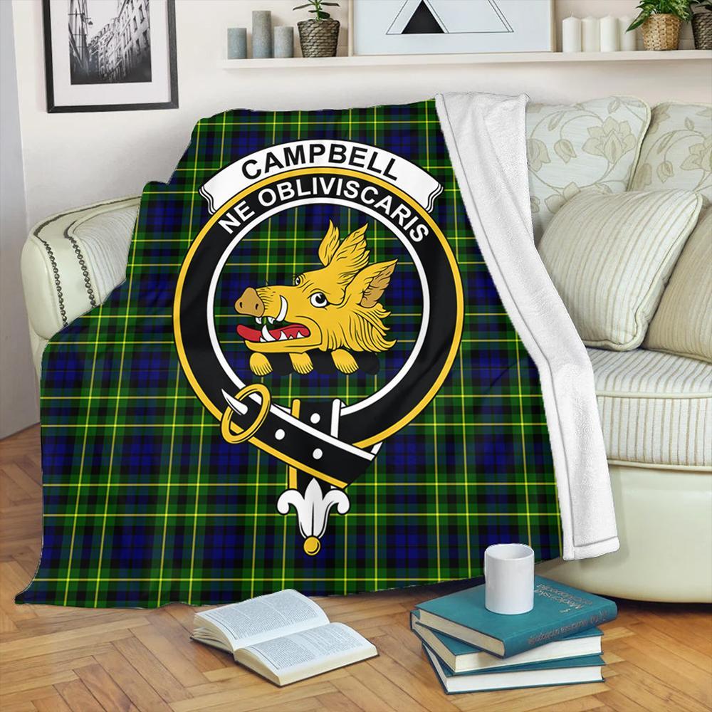 Campbell of Breadalbane Modern Tartan Crest Premium Blanket