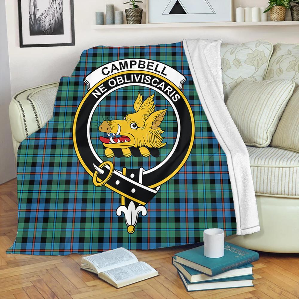 Campbell of Cawdor Ancient Tartan Crest Premium Blanket