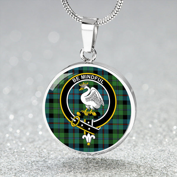 Campbell of Cawdor Ancient 2 Clan Badge Tartan Classic Circle Necklace