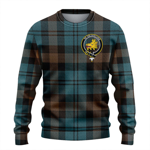 Campbell of Glenlyon Weathered 2 Clan Badge Tartan Knitted Sweater