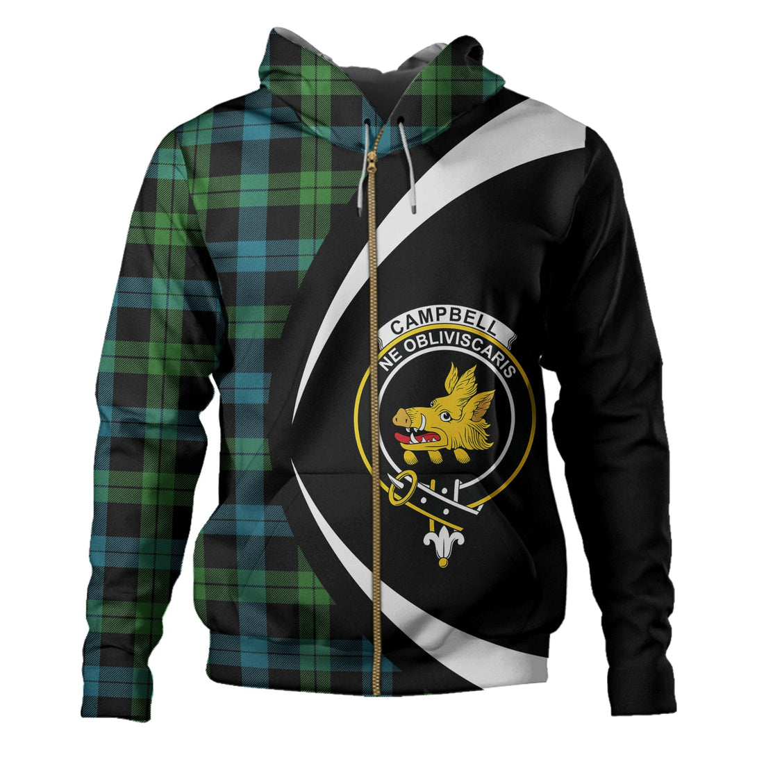 Campbell of Cawdor Ancient Clan Half Of Tartan Hoodie main image 1