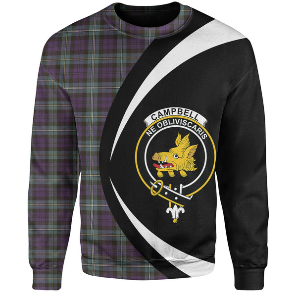 Campbell of Loudon (Campbell Louden) Weathered 2 Clan Badge Tartan Sweatshirt Circle Style Personalized