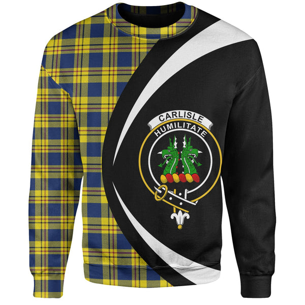 Carlisle (Carlill) Modern Clan Badge Tartan Sweatshirt Circle Style Personalized