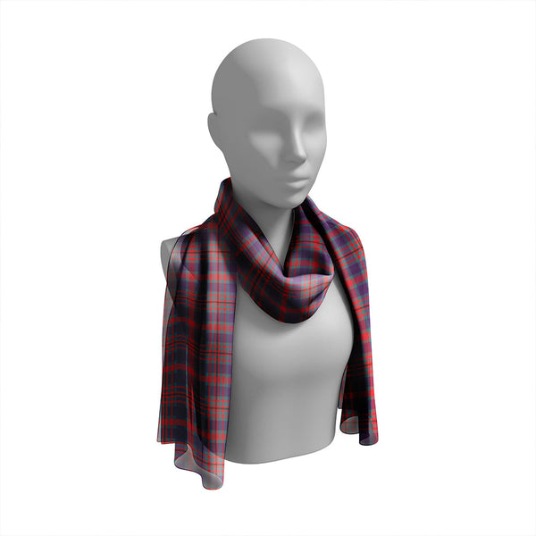Carnegie Weathered Tartan Classic Silk Habotai Long Scarf