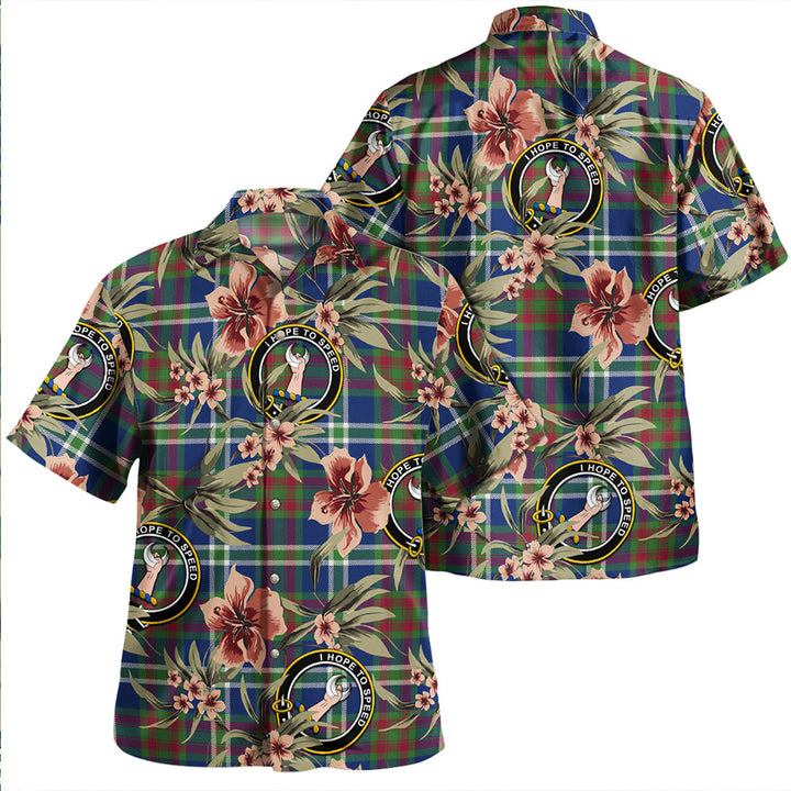 Cathcart Modern Clan Badge Tartan Aloha Hawaiian Shirt Tropical Old Style